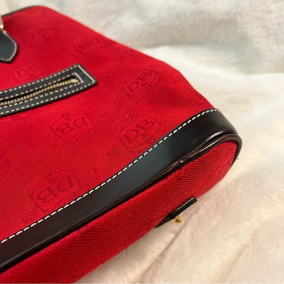 Red Dooney & Bourke Logo Black Trim Satchel - Picture 10 of 10